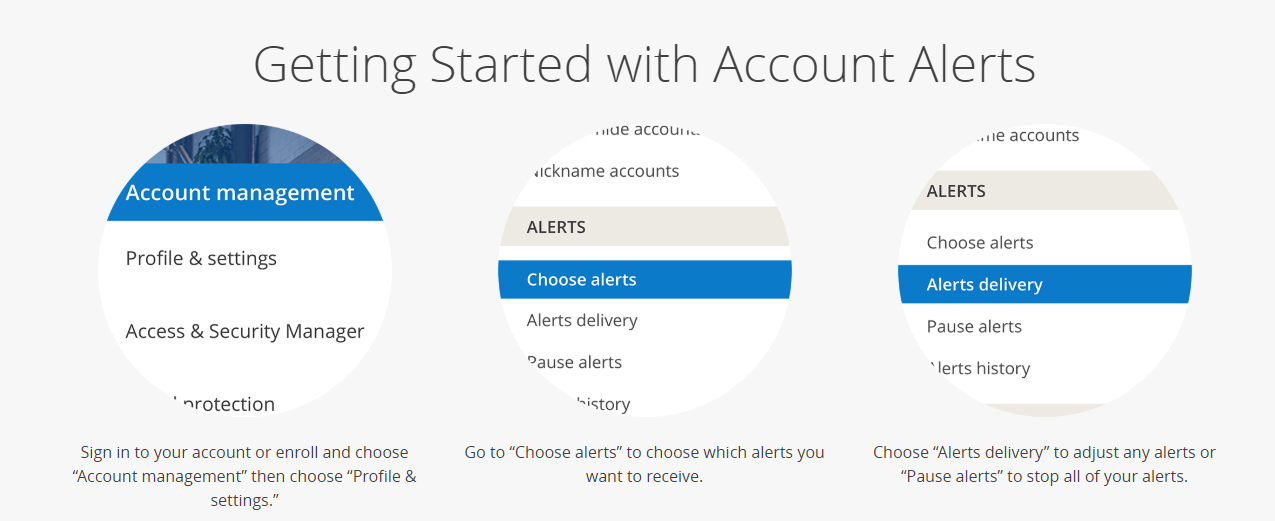 Getting started with account alerts